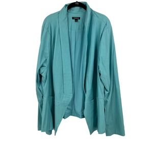 Torrid Waterfall Open Front Lined Blazer Jacket Formal Women's Plus 4XL STAIN